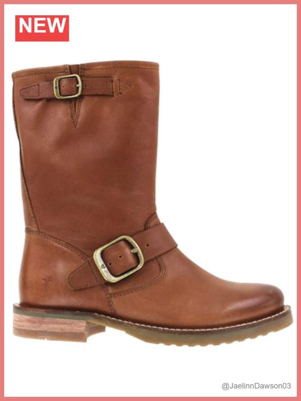 Frye Veronica Short Women's Full-Grain Leather Mid-Calf Motorcycle Boots